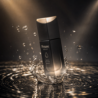 Flacon de sérum en verre cylindrique de luxe 40 ml avec logo personnalisé, pompe dorée, bouchon incliné, base lourde, emballage vide pour cosmétiques et lotions, impression sérigraphique