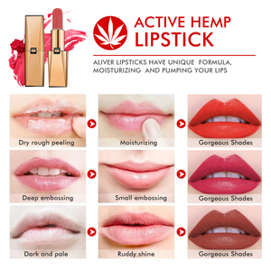 ALIVER Naturale olio di Canapa Rossetto di <span class=keywords><strong>Colore</strong></span> di Lunga Durata Non-Stick Tazza rossetto Opaco - Product Image 5