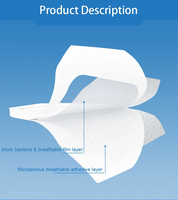 Pansement de fixation de canule IV pour usage hospitalier/clinique, film PU transparent, certifié CE, stérilisé à l'oxygène, pansement pour plaies, ruban chirurgical