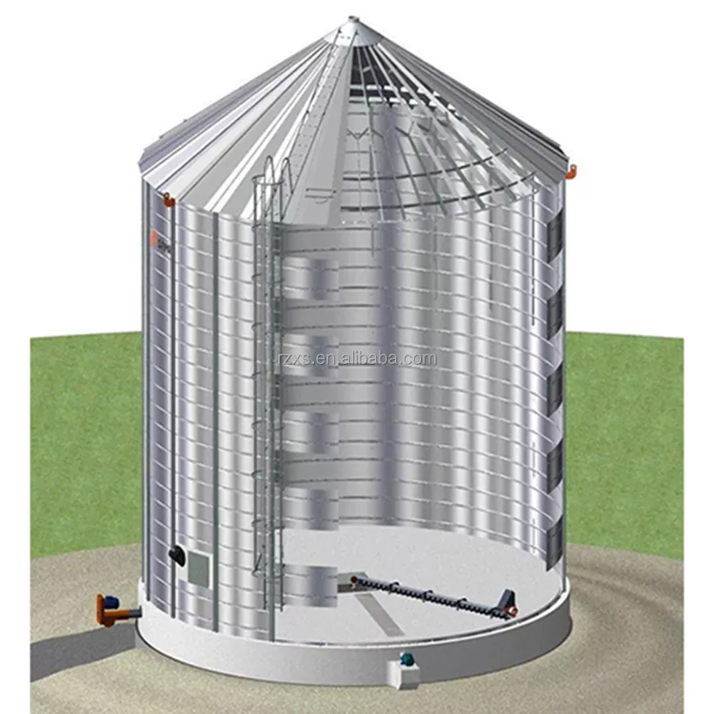 STGF30 fond plat bas prix 3000 tonnes 4000 t capacité métal galvanisé acier équipement complet blé grain silo fabricant