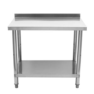 NSF Three layers Stainless Steel Commercial <b>Work</b> <b>Table</b> with Backsplash and Undershelf American style stainless steel workbench - Product Image 3