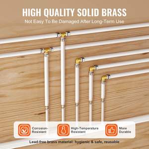 25ชิ้น1/2 \" อุปกรณ์ท่อเกลียวภายนอกแบบหนีบทองเหลือง1/2 "NPT สำหรับอากาศ - Product Image 3