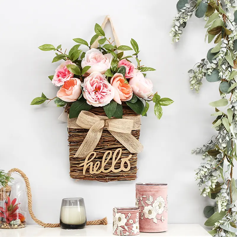 Huisdecoratie Simulatie Bloemenmand Muur Opknoping Pasen Valentijnsdag Trouwdecoratie Hanger