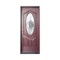 Porte d'entrée extérieure en fibre de verre à deux sections (36 x 80) avec sections supérieure et inférieure pour la ventilation, la sécurité des animaux domestiques, utilisation en chambre et en villa