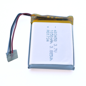 IEC62133/KC/UL approved <span class=keywords><strong>3</strong></span>.7 V 1050mAh battery 603450 lithium polymer battery - Product Image 5