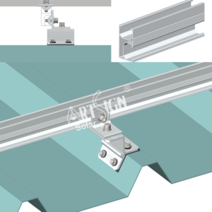 ตัวยึดแผงโซล่าเซลล์อลูมิเนียมรางโซล่าเซลล์รองรับความยาวแบบปรับแต่งได้สำหรับโรงงาน | <span class=keywords><strong>artsign</strong></span> - Product Image 3
