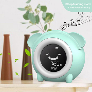 Yürümeye başlayan sevimli çalar saat çocuk yatak odası çocuk uyku eğitmen gece lambası/şekerleme zamanlayıcı/sıcaklık - Product Image 2