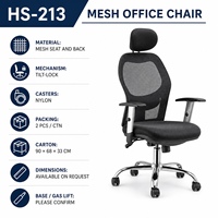 Chaise de bureau à dossier haut en maille avec appui-tête, verrouillage d'inclinaison et pivotant, pour la maison, le bureau et les espaces de travail professionnels