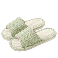Nouvelles pantoufles pour femmes et hommes, style japonais, en lin, printemps/automne/été, intérieur, silencieuses, antidérapantes, chaussures de couple