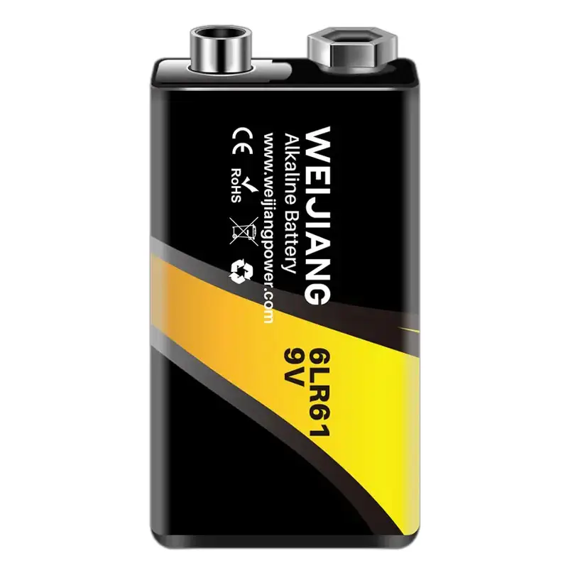 Bateria alcalina não recarregável de alta qualidade, bateria alcalina 9V para serviço pesado e seco 6lr61 China