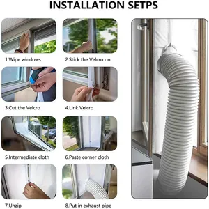 Joint d'étanchéité universel en tissu souple pour fenêtre, durable, léger, réutilisable et réglable, pour usage domestique (ventouse) - Product Image 6