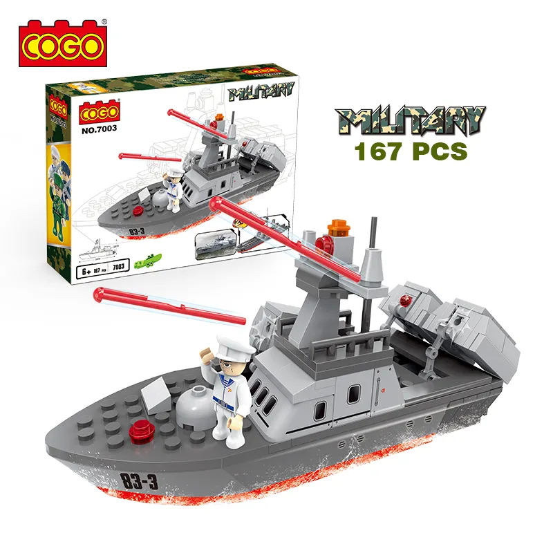 COGO-Mini figuras de bloques de construcción 2 en 1 para niños, modelo militar, transporte de bloques de construcción, juguetes para niños