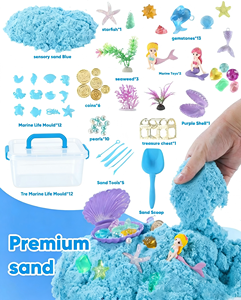 JITENG Set di Giocattoli Sensoriali con Sabbia Magica, Stampi per Costruzioni a Tema Oceano, Gelato e Torta, per Vasca Sensoriale e Gioco all'Aperto - Product Image 5