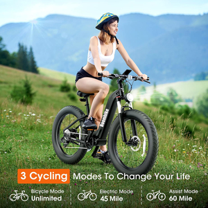 Vélo Électrique 2024 à Succès Commercial, Autonomie <span class=keywords><strong>50</strong></span> <span class=keywords><strong>km</strong></span>, Pneus Larges, Vélo Électrique Adulte 26 Pouces - Product Image 3