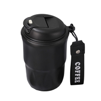 Mug Kopi Perjalanan Stainless Steel yang Dapat Digunakan Kembali, Botol Kopi Termal Anti Bocor, Cangkir Minuman Panas Dingin untuk Mengemudi, Kantor, Rumah