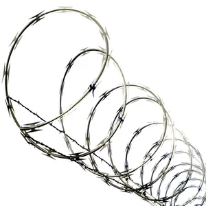 304 316 316L stainless steel BTO-22 Concertina wire diameter 730mm with 5 clips, 56 turns