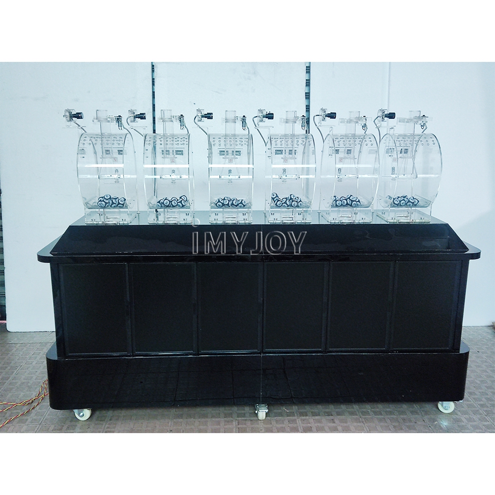 100balls Automatic Pure Black 6TV Lottery Online Draw Lucky Lotto-ball-software Game Quick Machines