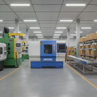 Tour horizontal à double broche de moyenne capacité AWR26E à 2 axes, précision 0,01 mm, vente directe usine Yujie