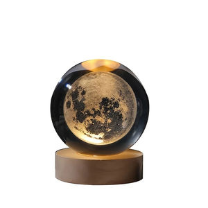 Boule de cristal 3D de 8 cm, planète en cristal, veilleuse, système solaire gravé au laser, globe astronomique, cadeau d'anniversaire, décoration de bureau à domicile - Product Image 1