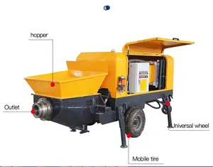 Small electric concrete pump spare parts concrete pump mixing hose trailer pump concrete