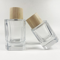 Flacons de parfum en verre luxueux pour femmes, 100 ml, rechargeables, flacon carré vide avec vaporisateur et emballage en boîte