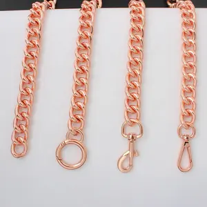Nolvo World Rose Gold 60-120cm 17mm aluminum roll ring chain bag strap light weight long strap chain