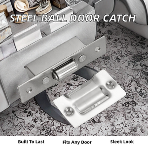 <span class=keywords><strong>ECREW</strong></span> Cierre de resorte de alta resistencia ajustable de acero inoxidable para gabinete, pestillo oculto superior, bisagra de montaje para puerta con rodillo de bola - Product Image 6