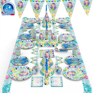 Set de Artículos para Fiesta de la Sirenita, 16 Piezas, Decoraciones Desechables para Mesa de Cumpleaños para Niños de 5 a 7 Años - Product Image 5
