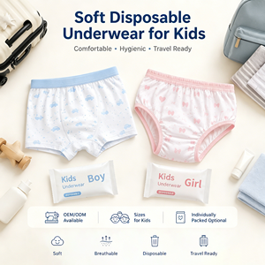 Calzones Desechables para Niños, Calzones de Algodón para Niños, Esterilizados con EO, Empaquetados Individualmente, Paquete para Viajes Escolares - Product Image 3