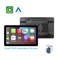 Écran tactile Incell 7 pouces, CarPlay sans fil, Android Auto, Mirror Link, caméra embarquée portable, 1 an, multimédia