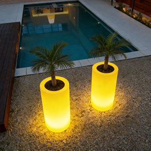 Maceta Moderna Impermeable con Luz LED, Maceta <span class=keywords><strong>Pequeña</strong></span> para Jardín, Hogar, Escritorio, Duradera, Recubierta y Plateada, para Colgar en <span class=keywords><strong>Casa</strong></span> - Product Image 4