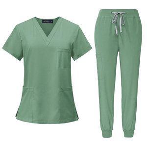 Uniformes de hospital al por mayor médico enfermería Scrub manga corta Top Joggers Scrubs traje mujer Scrubs uniformes conjuntos - Product Image 4