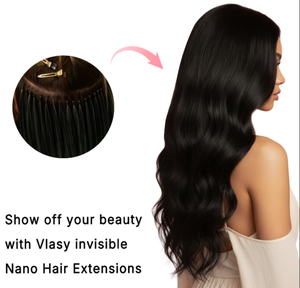 Extensions de cheveux Nano Ring, cheveux humains Remy, cuticules intactes, 12 à 40 pouces, 50g, paquet de 50 mèches, pointes Nano pour cheveux fins. - Product Image 1