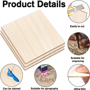 Planches de bois de <span class=keywords><strong>balsa</strong></span> non finies pour l'artisanat, le modélisme, les loisirs, la découpe au laser, les avions planeurs - 100% écologiques - Product Image 1