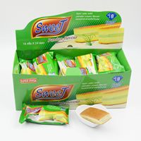Crème pandan, vente en gros, fraise, banane, saveur chocolat, gâteau en couche douce, usine