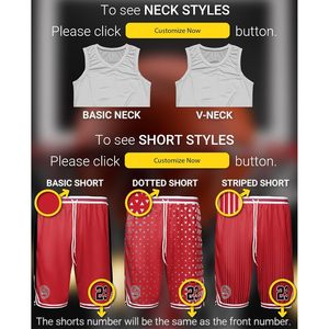 Conjunto de Uniforme de Baloncesto Personalizado con Nombre de Equipo, Número y Logotipo, Unisex para Adultos, Cuello en V, Impresión por Transferencia de Calor - Product Image 2