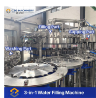 Machine à Boissons Entièrement Automatique Électrique Haute Productivité en Acier Inoxydable Certifiée CE pour Eau Pure 500ml, Haute Vitesse, 3-en-1