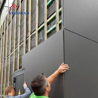 Panneau composite en aluminium sans cadre pour porte de garage, Alucobond, marbre 3D