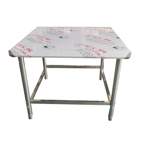 Banco de trabajo de acero inoxidable, mesa de preparación de alimentos para <span class=keywords><strong>restaurante</strong></span>, mesa de Metal de borde recto, fábrica china, nueva oferta - Product Image 1