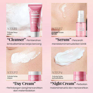 KORMESIC Certifié Bpom Vente en Gros 40g+40g+30ml+60g Nettoyant Doux Éclaircissant Hydratant 10X Éclat Ensemble de Soins Visage - Product Image 6