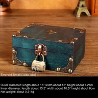 Boîte en bois rétro coffre au trésor en bois durable vintage rétro avec serrure pour la décoration intérieure boîte de rangement de bureau le meilleur cadeau