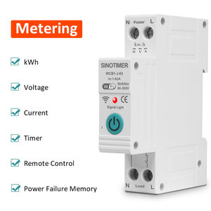 WCB1-T-63/WCB1-J-63/WCB1-JT-63 Tuya 1P+N 63A Relé Temporizador Medidor de Energía kWh Protector de Sobretensión Interruptor de Control Remoto E347 - Product Image 3