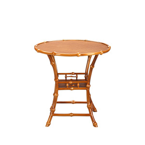 Chinese Style <b>Bamboo</b> Coffee <b>Table</b> Set Small Round Nesting Tea <b>Table</b> With Chairs For Home Use - Product Image 4