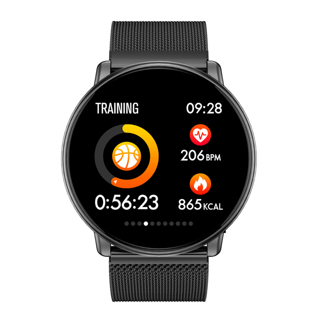 New Arrival 2.5D Full Round Screen Q88 Sport Smart Watch IP67 Sleep Monitor With Stainless Strap Watch Smart