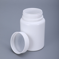 Vente en gros de 150ml Bouteille de pilules de médecine récipient de capsule en plastique HDPE blanc mat avec joint en feuille d'aluminium et bouchon à vis
