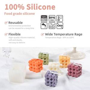 Nuevo Molde de Silicona Cuadrado Decorativo Personalizado 2025 para Hacer Velas Aromáticas 3D - Product Image 3