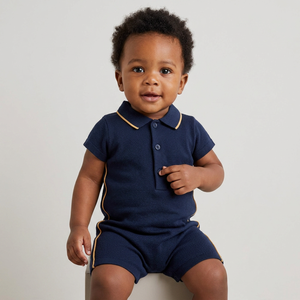 Combinaison bébé fille en coton bio 100% imprimé, vêtements pour enfants, combinaison bébé garçon en coton bambou couleur naturelle, vente en gros OEM - Product Image 1