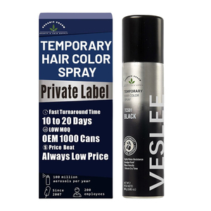 <span class=keywords><strong>Spray</strong></span> colorant capillaire temporaire noir extra large à l'huile d'olive et d'argan pour retouches de barbier, séchage rapide, résistant à l'eau et anti-bavures - Product Image 1