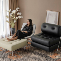 Modernes Design Einzelbett Faulenzerstuhl Zweifach Nutzbares Klappbares Schwarzes Modulares Sofa für Wohnzimmer Freizeit ANLUYU HC-X1