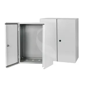 IP66 304/316 Stainless Steel Electrical Wall Mounted Enclosure double door custom enclosure empty box with mounting plate RAL